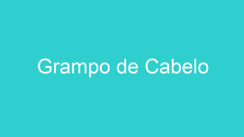 Grampo de Cabelo