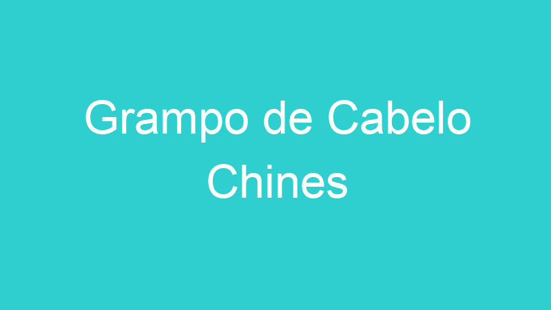 Grampo de Cabelo Chines