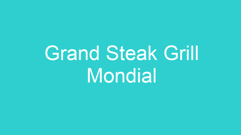 Grand Steak Grill Mondial