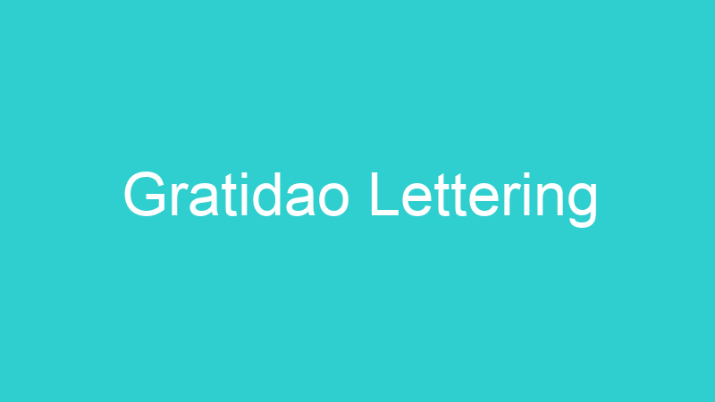 Gratidao Lettering