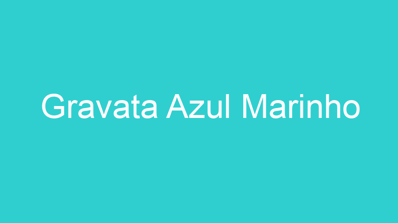 Gravata Azul Marinho