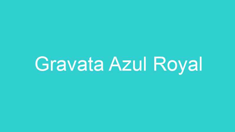 Gravata Azul Royal