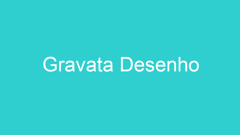 Gravata Desenho