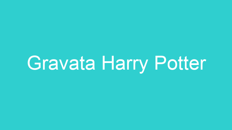 Gravata Harry Potter