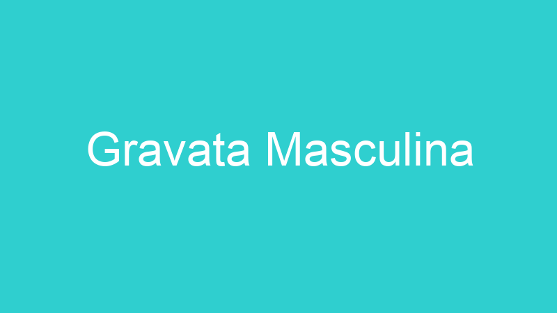 Gravata Masculina