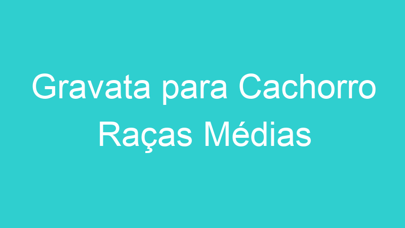 Gravata para Cachorro Raças Médias