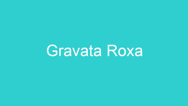 Gravata Roxa