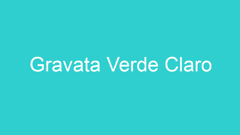 Gravata Verde Claro