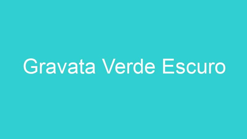 Gravata Verde Escuro