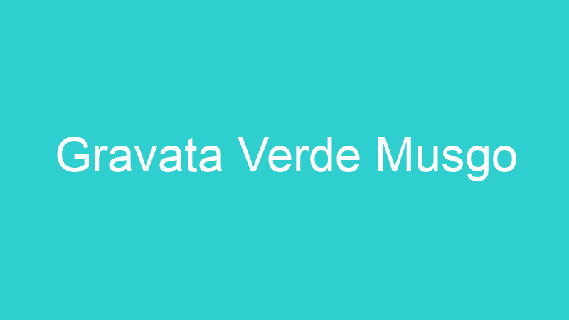 Gravata Verde Musgo