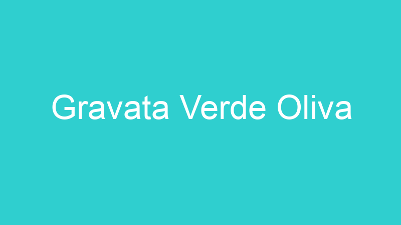 Gravata Verde Oliva