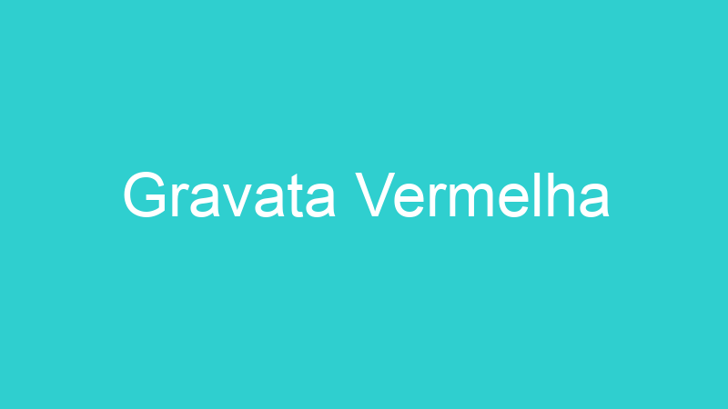Gravata Vermelha