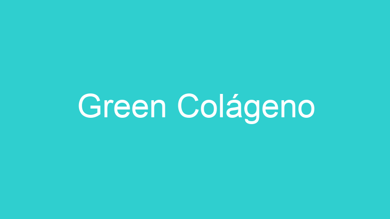 Green Colágeno