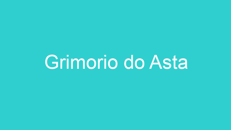 Grimorio do Asta