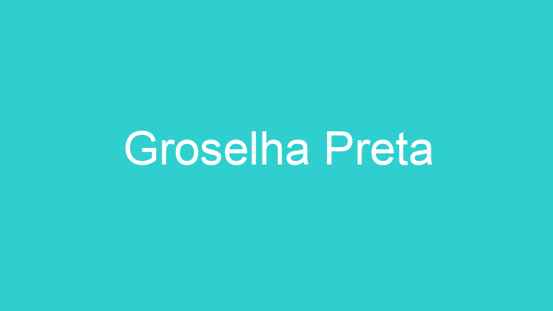 Groselha Preta