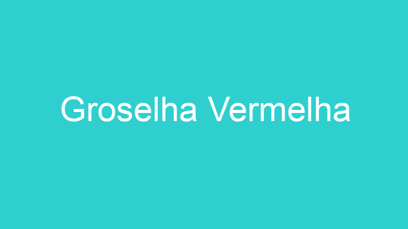 Groselha Vermelha