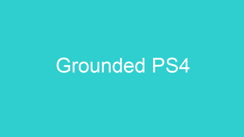 Grounded PS4