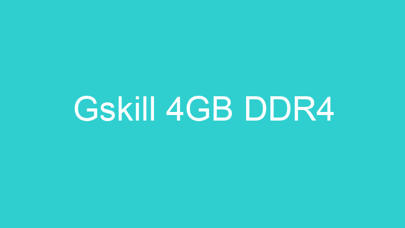 Gskill 4GB DDR4