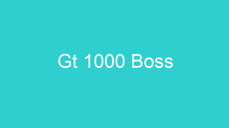 Gt 1000 Boss
