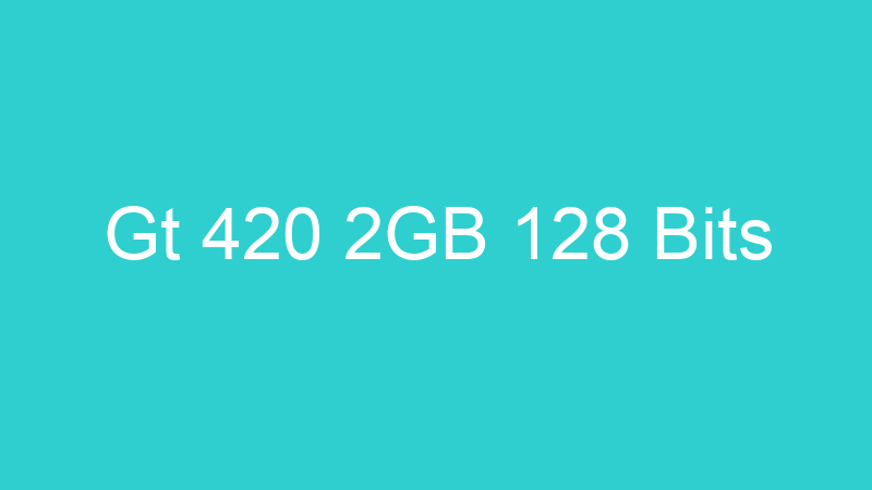 Gt 420 2GB 128 Bits