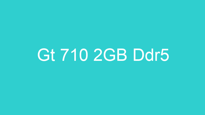 Gt 710 2GB Ddr5