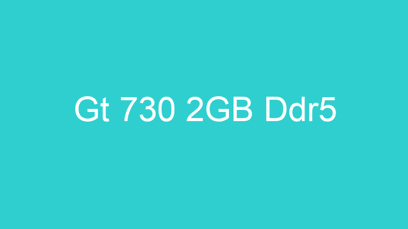 Gt 730 2GB Ddr5