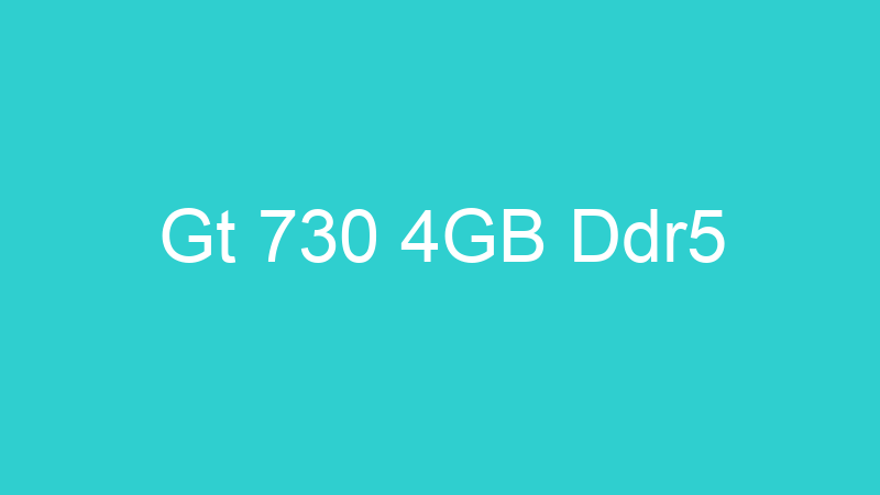 Gt 730 4GB Ddr5