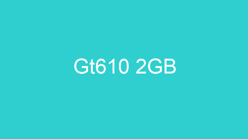 Gt610 2GB