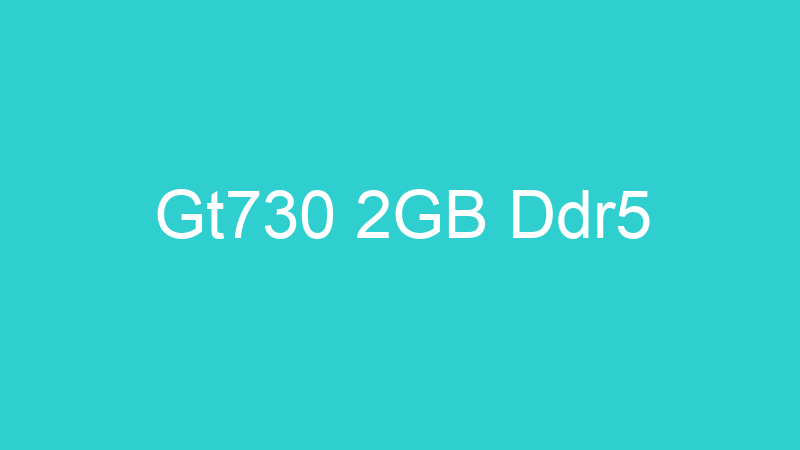 Gt730 2GB Ddr5