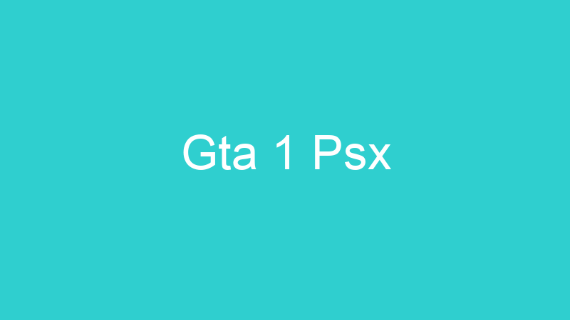 Gta 1 Psx