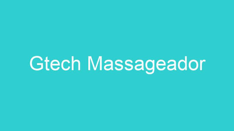 Gtech Massageador