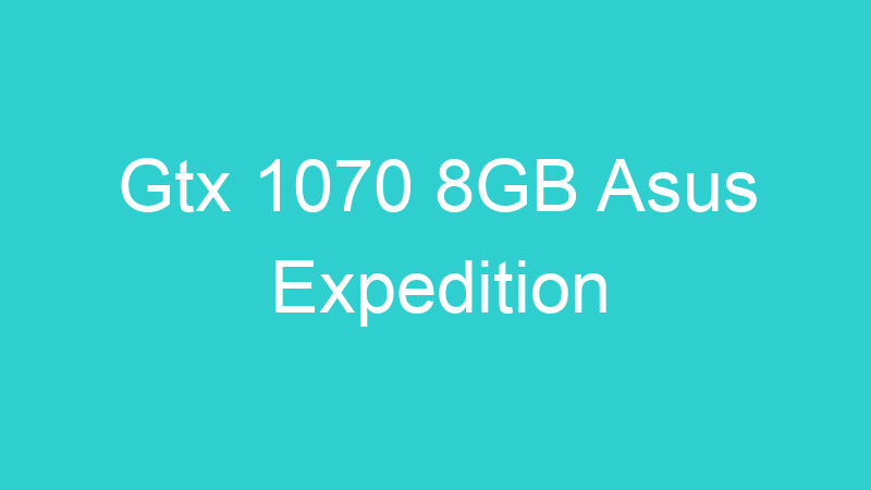 Gtx 1070 8GB Asus Expedition