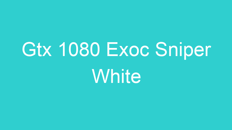 Gtx 1080 Exoc Sniper White