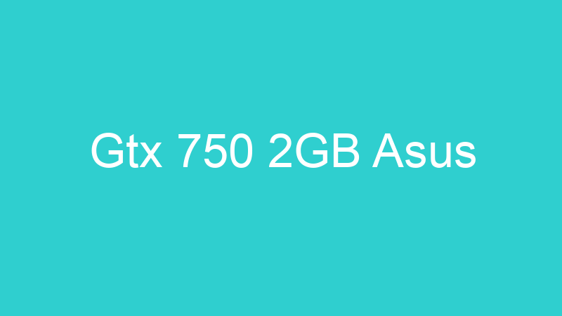 Gtx 750 2GB Asus