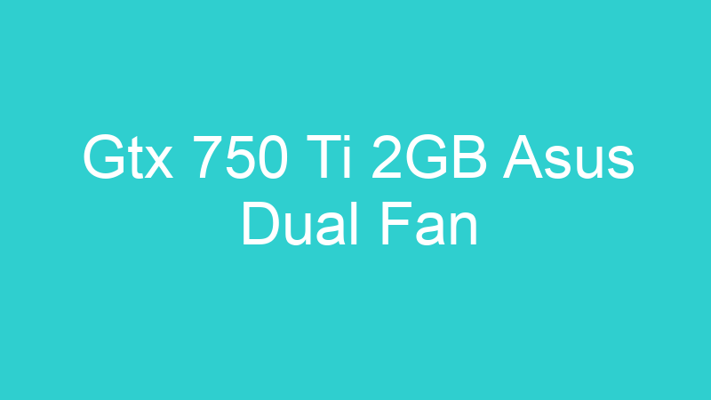 Gtx 750 Ti 2GB Asus Dual Fan