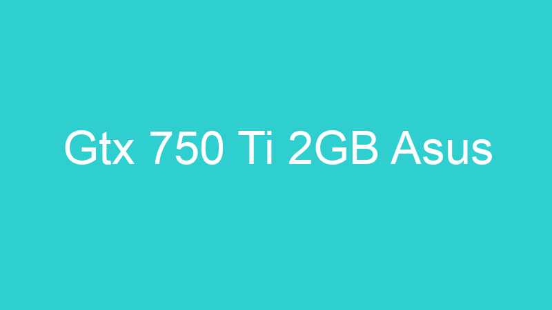 Gtx 750 Ti 2GB Asus
