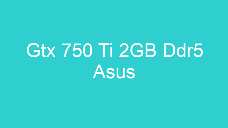 Gtx 750 Ti 2GB Ddr5 Asus