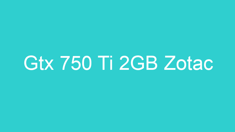 Gtx 750 Ti 2GB Zotac