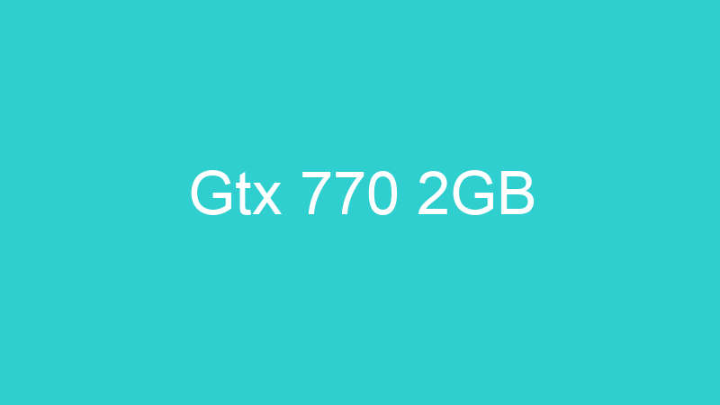 Gtx 770 2GB