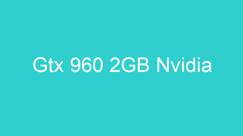 Gtx 960 2GB Nvidia