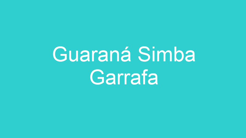 Guaraná Simba Garrafa