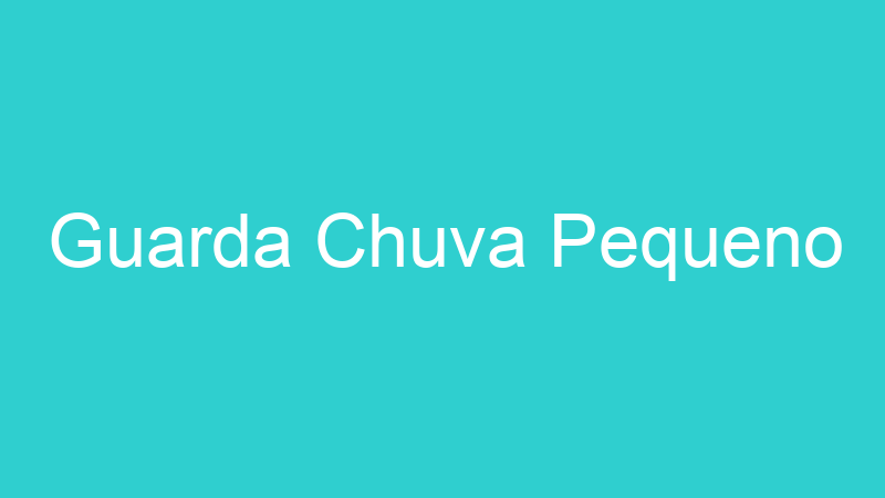 Guarda Chuva Pequeno