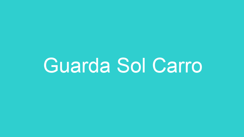 Guarda Sol Carro