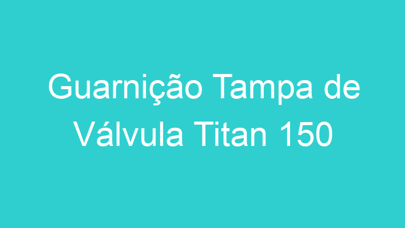 Guarnição Tampa de Válvula Titan 150