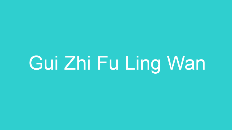 Gui Zhi Fu Ling Wan