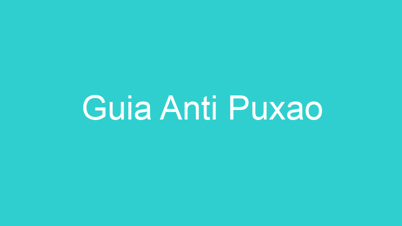 Guia Anti Puxao