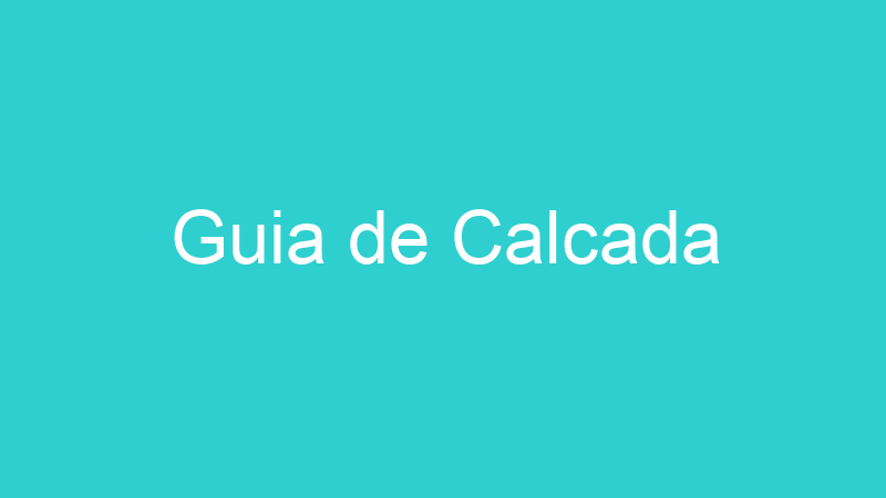 Guia de Calcada