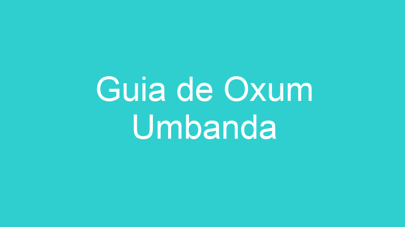 Guia de Oxum Umbanda
