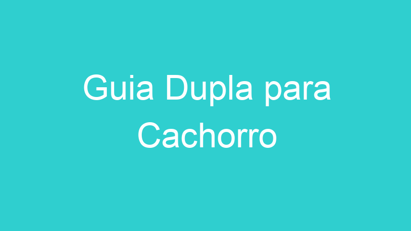 Guia Dupla para Cachorro