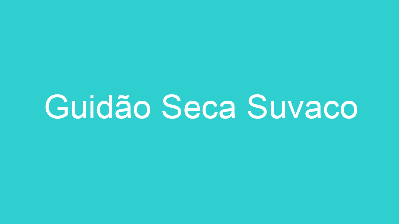 Guidão Seca Suvaco